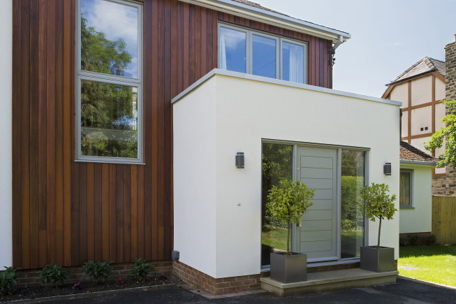 Photography for Niche Design Architecture. Exterior photography of Porch and garden room extension